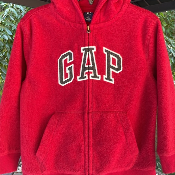 Relisted 2/16 Boys GAP Fleece Full Zip Jacket Small (6-7) Hoodie Red  Sweatshirt - Picture 4 of 17